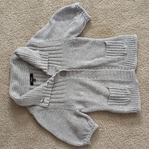 Express Gray Short Sleeve Cardigan